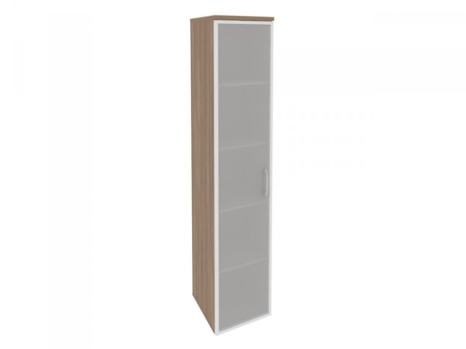 Офисная мебель ONIX O.SU-1.10R(L/R) Шкаф высокий узкий (1 высокий фасад стекло в раме)
